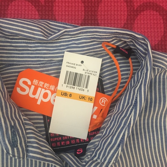 NWT Quirky blue and white strip shirt - Picture 3 of 15